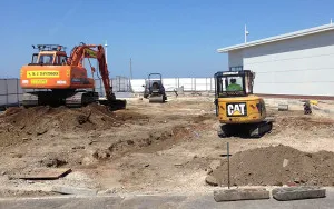 MJ Davidson Groundwork Contractors work on a construction site